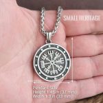Viking Vegvisir Necklace Nordic Compass Pendant
