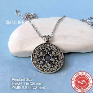 Celtic Triple Spiral Triskele Necklace