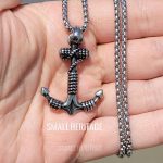 Anchor Sailor Necklace Stainless Steel Amulet Pendant Chain Men Women Fast Free Shipping From USA (USPS) Two Sided Stainless Steel Pendant + Chain
