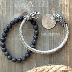 Men Cuff Stainless Steel Adjustable Bracelet Medieval Style Bangle