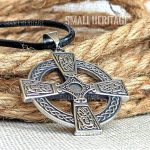 Large Viking Cross Necklace Stainless Steel Irish Christian Pendant