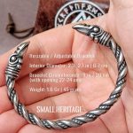 Viking Raven Head Bracelet Silver Color