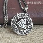 Viking Valknut Necklace Stainless Steel Norse Amulet