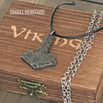 Viking Stainless Steel Mjolnir Necklace Norse Hammer Pendant