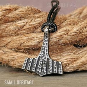 Viking Mjolnir Necklace Algiz Rune
