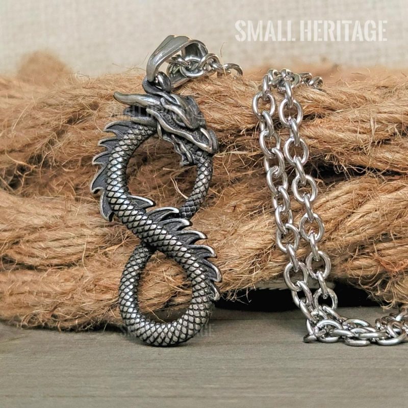 Dragon Necklace Serpent Pendant Cycle Of Birth