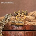 Large Viking Necklace Wolf Heads Chain Thor Hammer Mjolnir Men