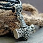 925 Sterling Silver Viking Hammer Mjolnir Pendant
