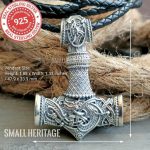 925 Sterling Silver Viking Hammer Mjolnir Pendant