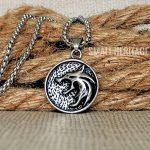 Wolf Head Necklace Small Viking Pendant