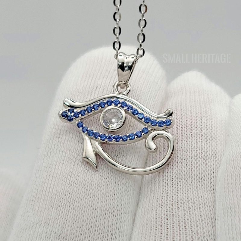 Eye Of Horus Necklace 925 Sterling Silver Ancient Egypt pendant
