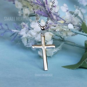 Christian Cross Necklace 925 Sterling Silver Small Pendant