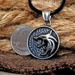 Wolf Head Necklace Small Viking Pendant