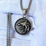 Wolf Head Necklace Small Viking Pendant