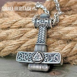 Viking Mjolnir Necklace Hammer Pendant Valknut Norse Men