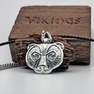Viking Bear Necklace 925 Sterling Silver Pendant