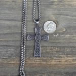 Large Celtic Cross Necklace Irish knot Pendant