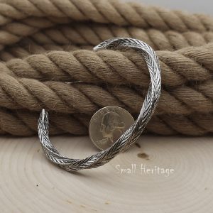 Small Open Cuff Bracelet Vintage Style Retro