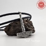 925 Sterling Silver Viking Mjolnir Necklace | Thor's Hammer Pendant for Men