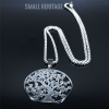 Fashion Tree of Life Stainless Steel Necklace Pendant for Women Men Silver Color - Image 4