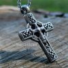 Stainless Steel Celtic Irish Cross Necklace Norse Viking Knot Pendant