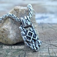 Viking Odal Rune Necklace Stainless Steel Nordic Othala Amulet