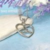 Love Knot Necklace 925 Sterling Silver Celtic Amulet Heart Pendant