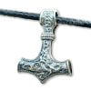 925 Sterling Silver Viking Hammer Mjolnir Pendant Odin Necklace