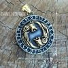 Viking Stainless Steel Necklace Geri and Freki Rune Wolf Valknut Pendant Nordic - Image 5