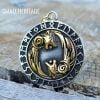 Viking Stainless Steel Necklace Geri and Freki Rune Wolf Valknut Pendant Nordic - Image 6