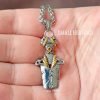 Viking Sword Necklace Stainless Steel Othala Rune Pendant Chain Odal Men Norse