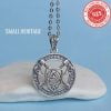 Viking Necklace 925 Sterling Silver Axe Knot Pendant Amulet Shield