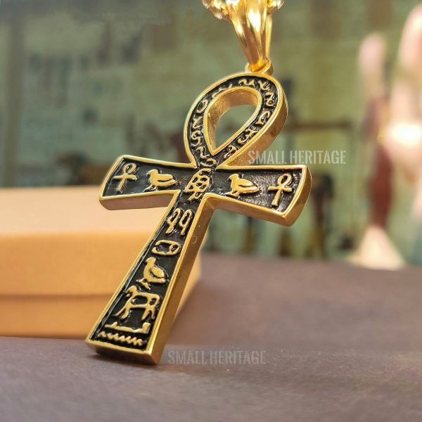 Key Of Life Ankh Necklace Stainless Steel Large Ancient Egyptian Amulet