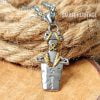 Viking Sword Necklace Stainless Steel Othala Rune Pendant Chain Odal Men Norse