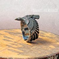 Flying Eagle Ring Stainless Steel Bird Punk Silver Color Vintage Style