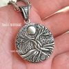 Viking Yggdrasil Necklace Norse Rune Stainless Steel Pendant Tree of Life Amulet