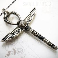 Ankh Pendant with Scarab Key of Life Ancient Egyptian Necklace