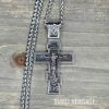 Large Orthodox Cross Necklace Stainless Steel Slavic Crucifix Pendant