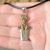 Viking Sword Necklace Stainless Steel Othala Rune Pendant Chain Odal Men Norse
