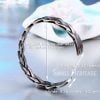 316L Stainless Steel Cuff Bracelet Open Bangle Retro Style Twist Men