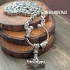 Viking King Necklace Stainless Steel Hammer Pendant Chain Mjolnir - Image 3
