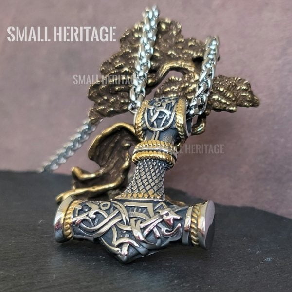 Viking Necklace Norse Amulet Pendant Hammer Mjolnir