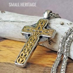 Celtic Cross Necklace Norse Viking Knot Pendant