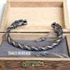 Viking Dragon Bracelet Stainless Steel Cuff Men Bangle Norse