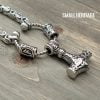 Viking King Necklace Stainless Steel Hammer Pendant Chain Mjolnir - Image 6