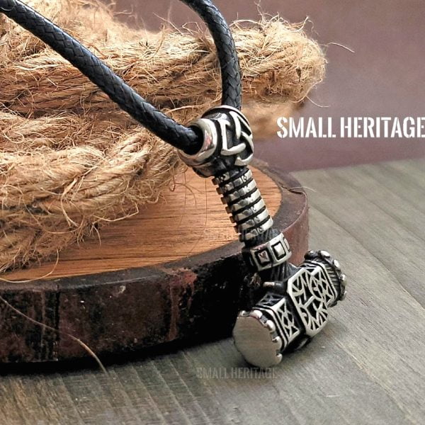 Thor Hammer Viking Necklace Stainless Steel Pendant Norse Mjolnir