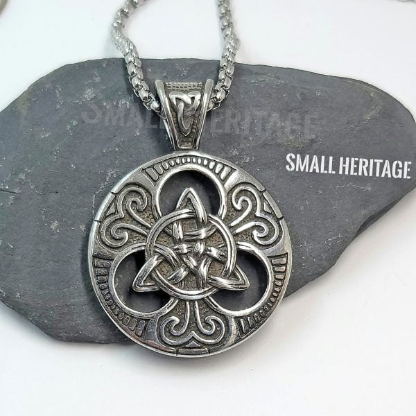 Celtic Knot Trinity Necklace Stainless Steel Pendant Chain