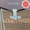 925 Sterling Silver Viking Hammer Mjolnir Pendant Norse Amulet Raven Necklace - Image 6