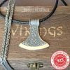 Viking Axe Necklace 925 Sterling Silver Norse Pendant Vegvisir Amulet