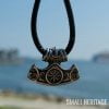 Stainless Steel Viking Mjolnir Necklace Norse Hammer Pendant Rope Men Women